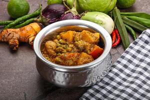 Indian traditional cuisine Aloo mutter photo