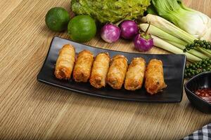 Vietnamese cuisine fried spring roll photo