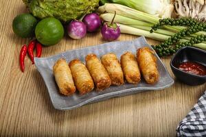 Vietnamese cuisine fried spring roll photo