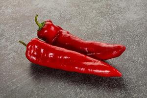 Red sweet Ramiro organic pepper photo