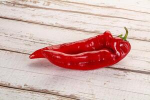 Red sweet Ramiro organic pepper photo