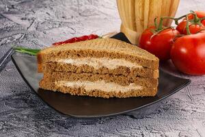 Club sandwich with Tuna fish photo