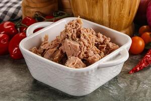 Canned tuna fish for salad photo