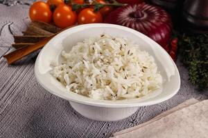 Indian cuisine jeera basmati rice photo