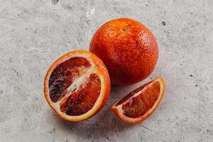 Red Sicilian orange ripe and juicy photo