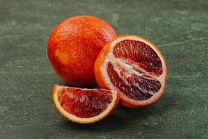 Red Sicilian orange ripe and juicy photo