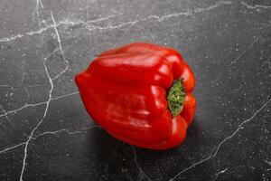 Red ripe Bulgarian bell pepper photo