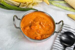 Indian cuisine - spicy prawn masala photo