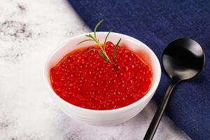 Luxury red caviar salmon fish photo