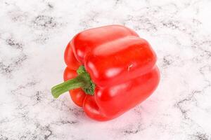 Ripe red Bulgarian bell pepper photo