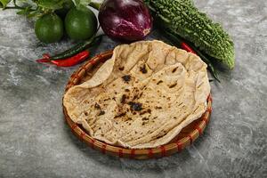 Indian traditional tandori bread - Roti photo