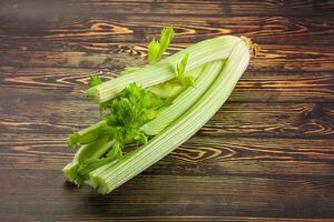 Vegan cuisine - raw celery stem photo