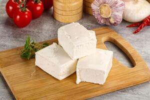 Greek traditional organic feta cheese photo