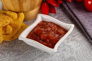 Spicy mexican sauce Salsa dip photo