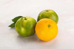 Fresh ripe sweet juicy mandarins photo