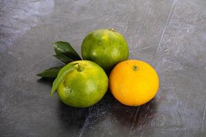 Fresh ripe sweet juicy mandarins photo