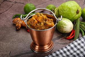 Indian traditional cuisine Aloo mutter photo