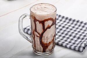 Indian yogurt Chocolate lassi photo