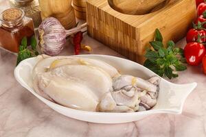 Raw fresh cuttlefish for cooking photo