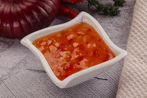 Asian sweet and sour chilli sauce photo