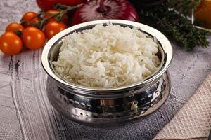 Indian cuisine Steamed basmati rice photo