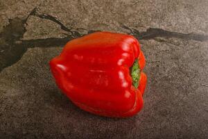 Red ripe Bulgarian bell pepper photo