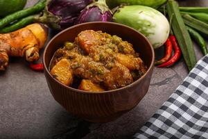 Indian traditional cuisine Aloo mutter photo