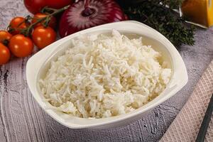 Indian cuisine Steamed basmati rice photo