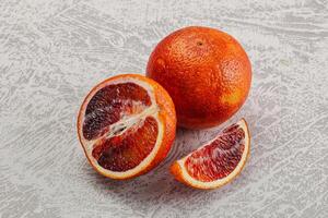 Red Sicilian orange ripe and juicy photo