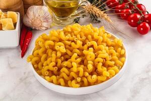 Italian cuisine - dry cellentani pasta photo