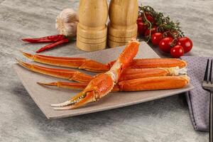 Delicous luxury crab claw legs photo