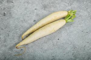 Raw ripe organic Daikon root photo