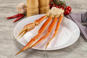 Delicous luxury crab claw legs photo