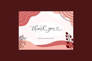 Aesthetic Thank You Card vector