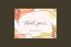 Aesthetic Thank You Card vector