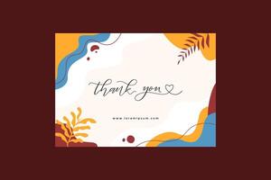 Aesthetic Thank You Card vector