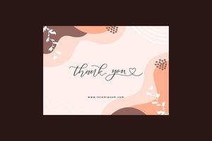 Aesthetic Thank You Card vector