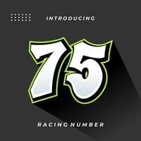 Premium Decal Racing Number Template vector