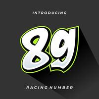 Premium Decal Racing Number Template vector