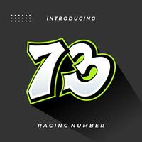 Premium Decal Racing Number Template vector