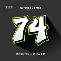 Premium Decal Racing Number Template vector