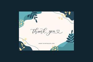 Aesthetic Thank You Card vector