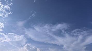 background texture of blue sky with fluffy white cloud photo