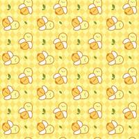 yellow banana hand drawn seamless pattern design vector