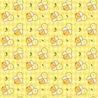 yellow banana hand drawn seamless pattern design vector