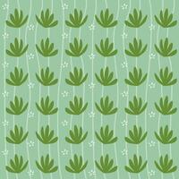 cute leaf or grass hand drawn seamless pattern design vector