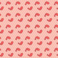 cute red shrimp hand drawn seamless pattern design background vector