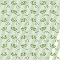 adorable green bean clip art seamless pattern design vector