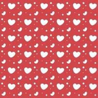 cute red pastel love and heart seamless pattern design background vector