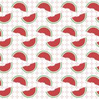 adorable red slice watermelon clip art seamless pattern design background vector